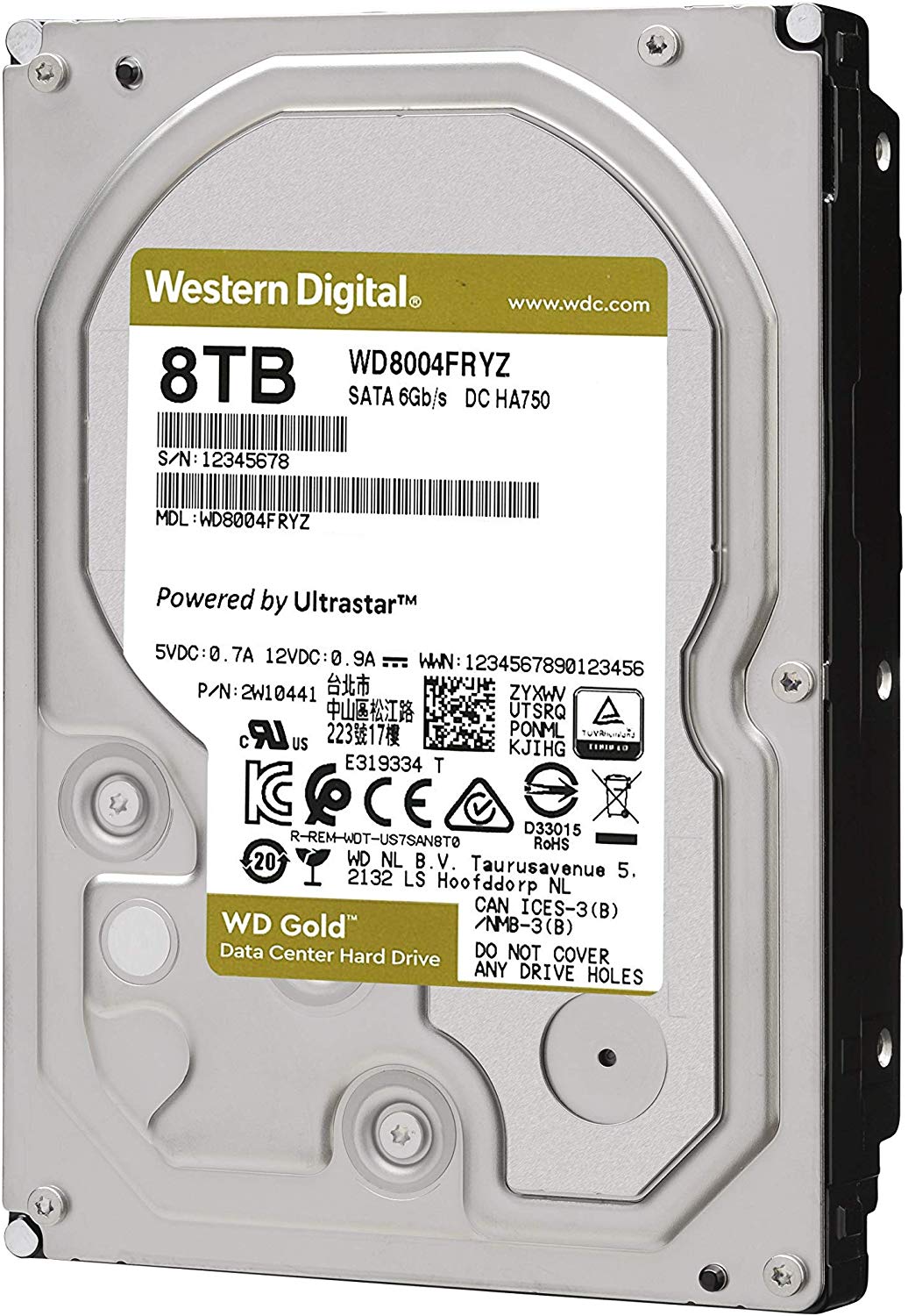 

Жесткий диск 3.5" 8TB Western Digital (WD8004FRYZ)