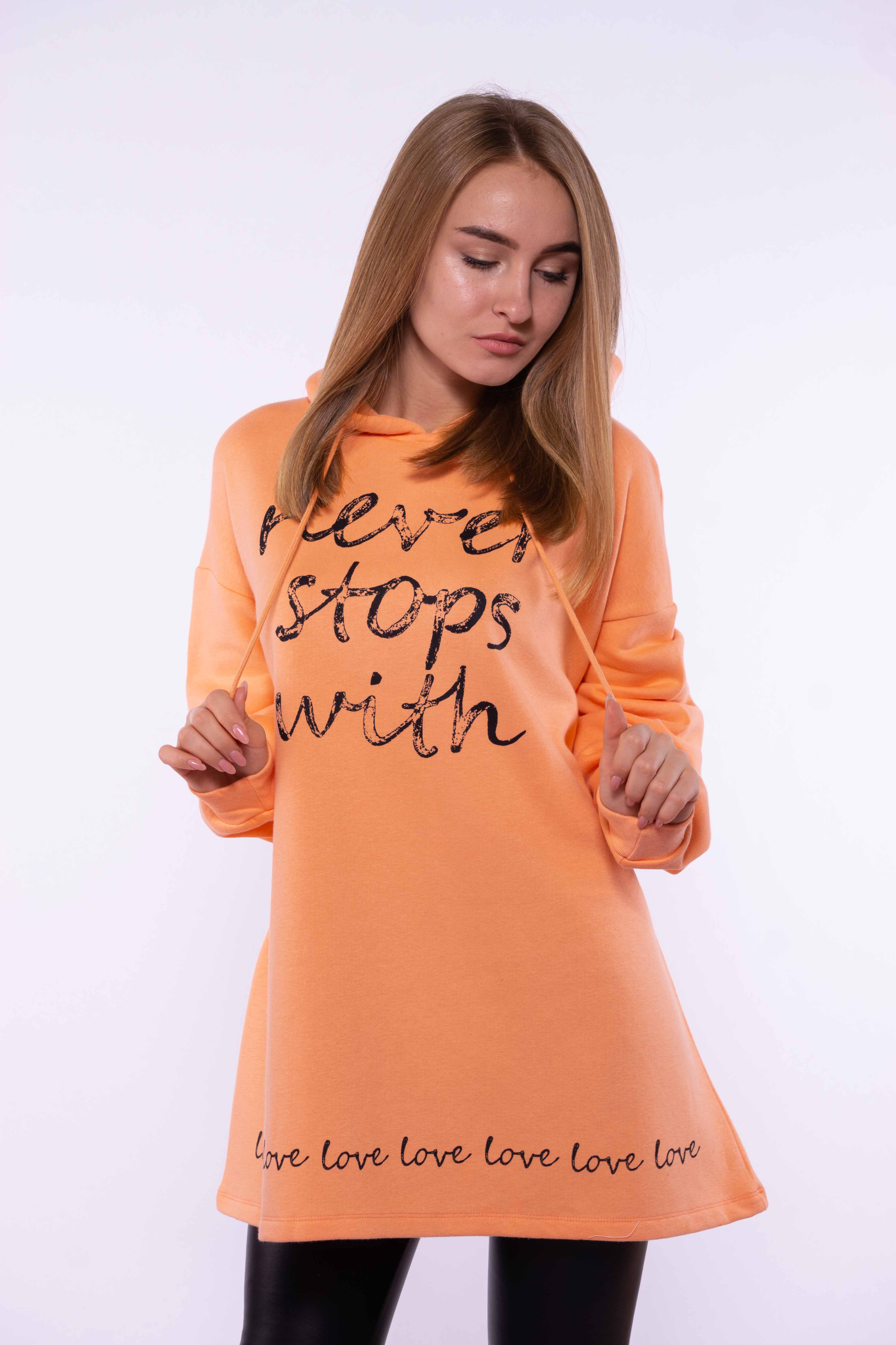 

Худи женский с капюшоном Time of Style 32P0486 XL/XXL Персиковый