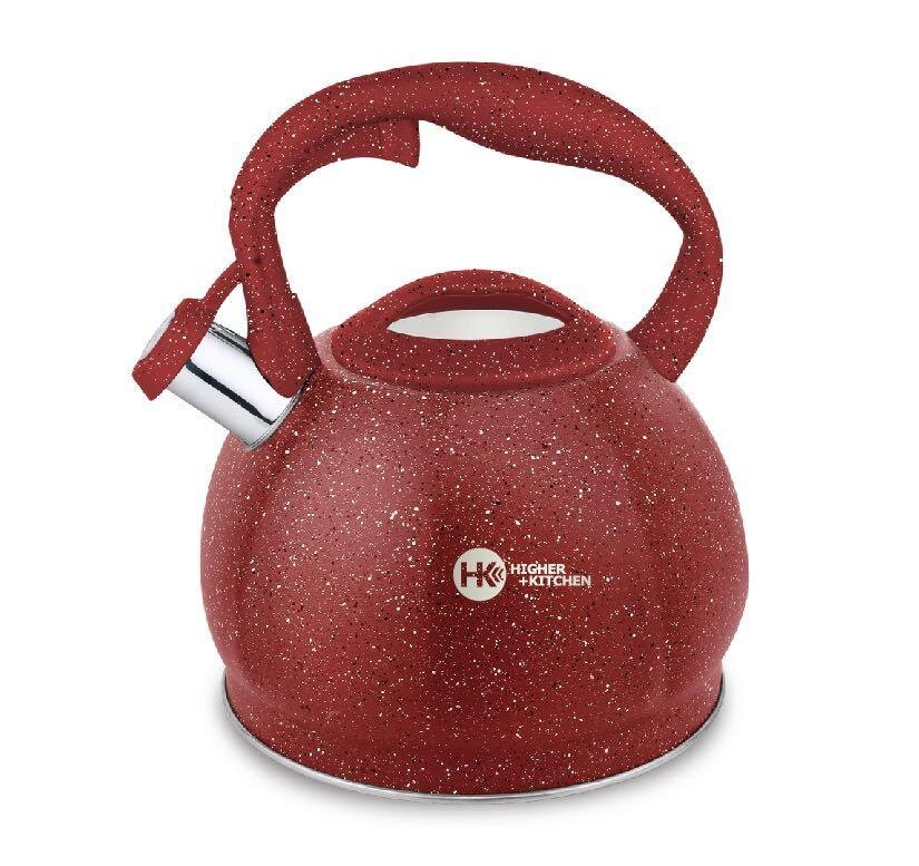 

Чайник со свистком для плиты из нержавеющей стали 3.5л HIGHER KITCHEN Красный (ZP-020)