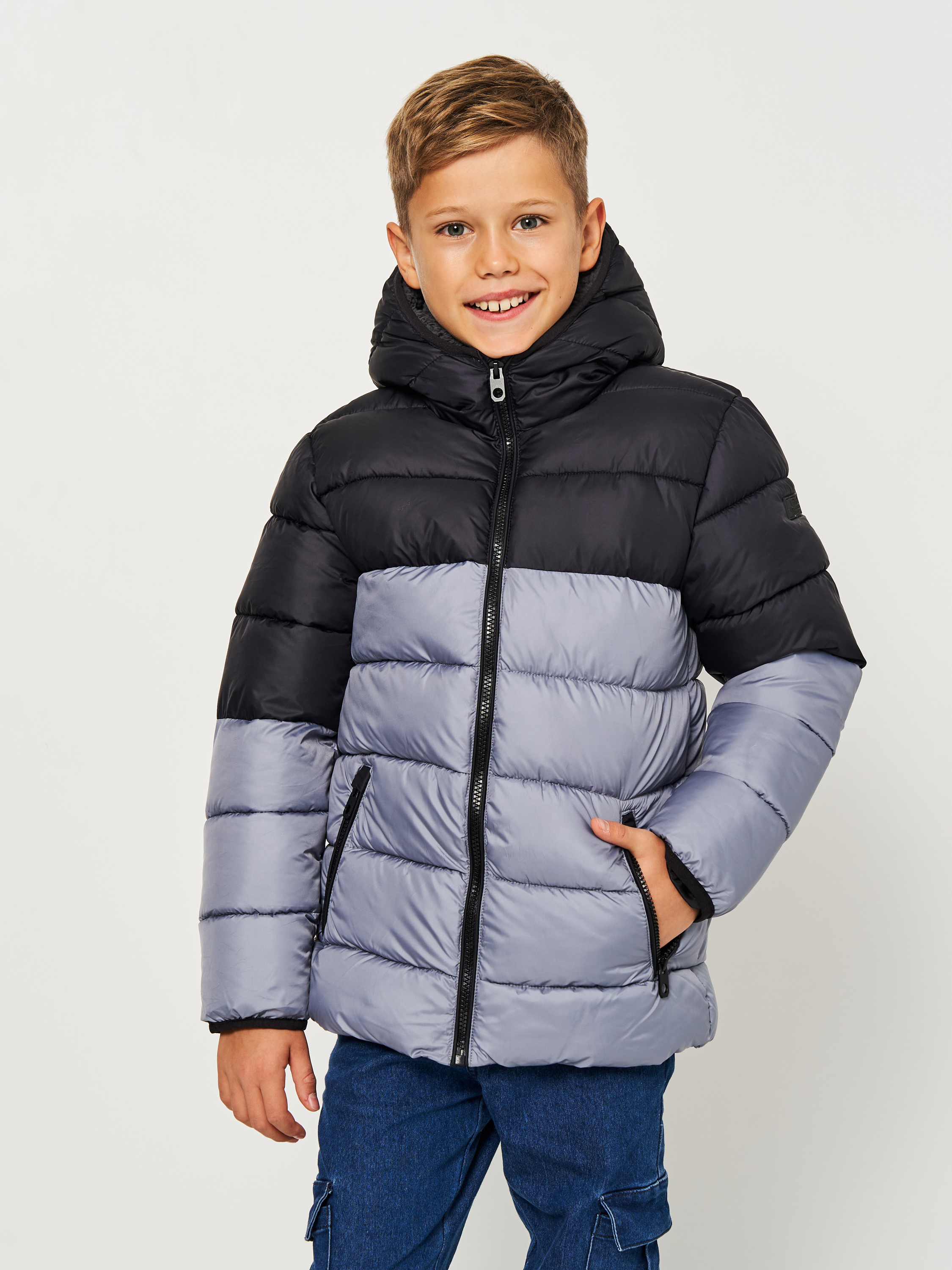 Акція на Дитяча зимова куртка для хлопчика Minoti 15coat 26 39596JNR 92-98 см Сіра від Rozetka