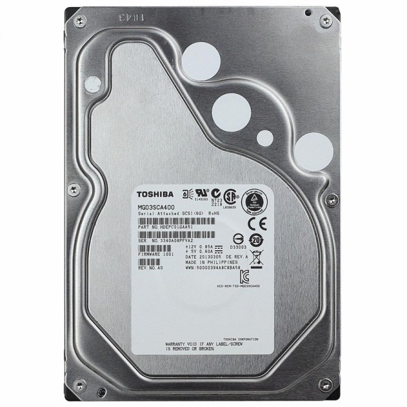 

Жесткий диск для сервера 4TB TOSHIBA (MG03SCA400)