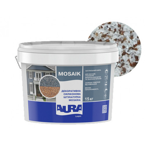 

Штукатурка декоративная силиконовая Aura Luxpro Mosaik мозаичная M10 S126