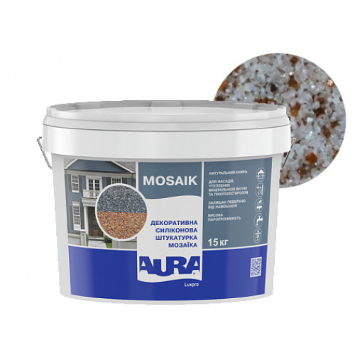 

Штукатурка декоративная силиконовая Aura Luxpro Mosaik мозаичная M10 S121