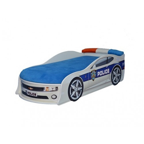 

Кровать машина Camaro полиция 70х150 ДСП с подъемным механизмом