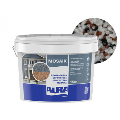 

Штукатурка декоративная силиконовая Aura Luxpro Mosaik мозаичная M15 B235