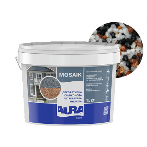 

Штукатурка декоративная силиконовая Aura Luxpro Mosaik мозаичная M15 B241