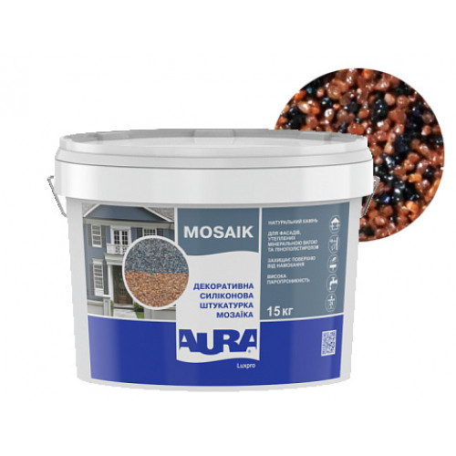 

Штукатурка декоративная силиконовая Aura Luxpro Mosaik мозаичная M10 S153