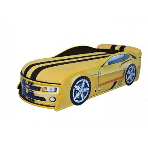 

Кровать машина Camaro желтая 70х150 ДСП