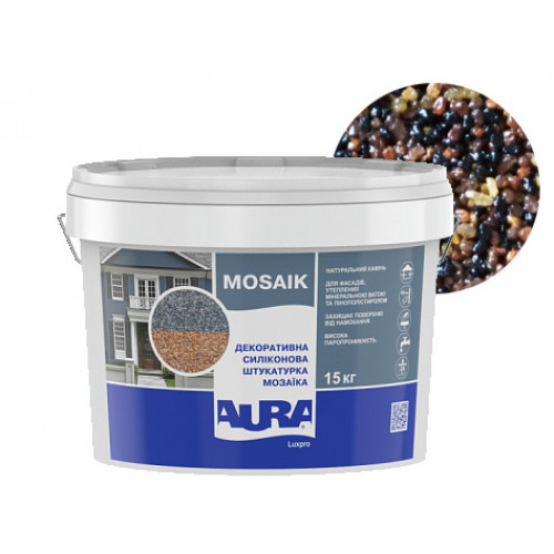 

Штукатурка декоративная силиконовая Aura Luxpro Mosaik мозаичная M15 B245