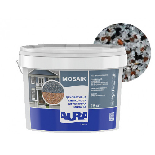 

Штукатурка декоративная силиконовая Aura Luxpro Mosaik мозаичная M10 S140