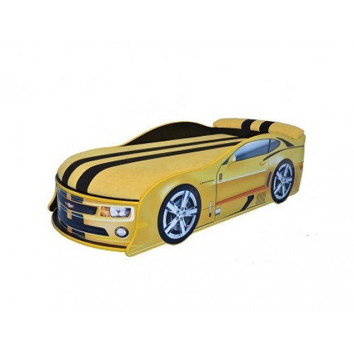 

Кровать машина Camaro желтая 80х180 ДСП с подъемным механизмом