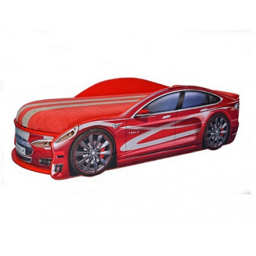 

Кровать машина Tesla красная 70х150 ДСП с подъемным механизмом