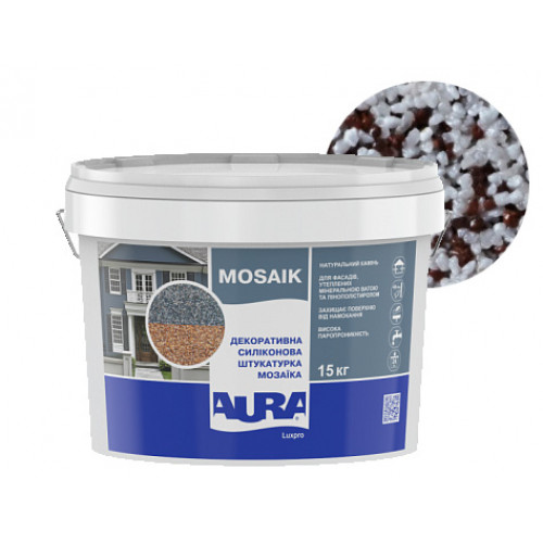 

Штукатурка декоративная силиконовая Aura Luxpro Mosaik мозаичная M15 B224