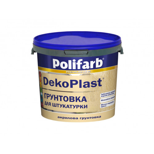 

Акриловая грунтовка для фасадов и интерьеров Polifarb DekoPlast белая