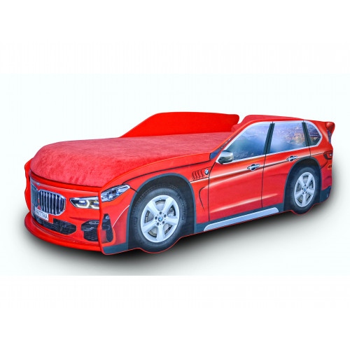 

Кровать машина Джип BMW X5 красная 80х180 ДСП