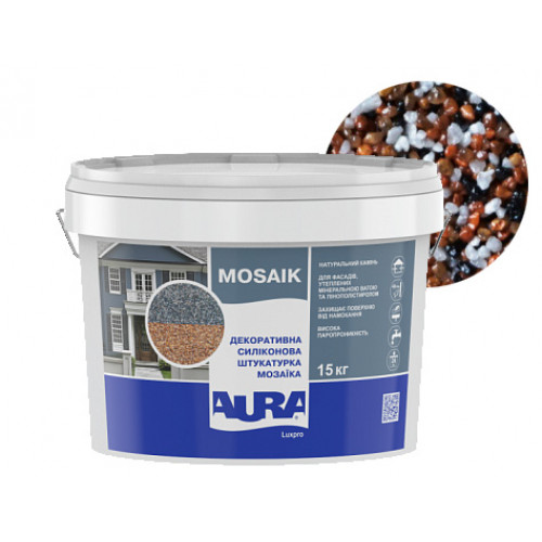 

Штукатурка декоративная силиконовая Aura Luxpro Mosaik мозаичная M15 B238