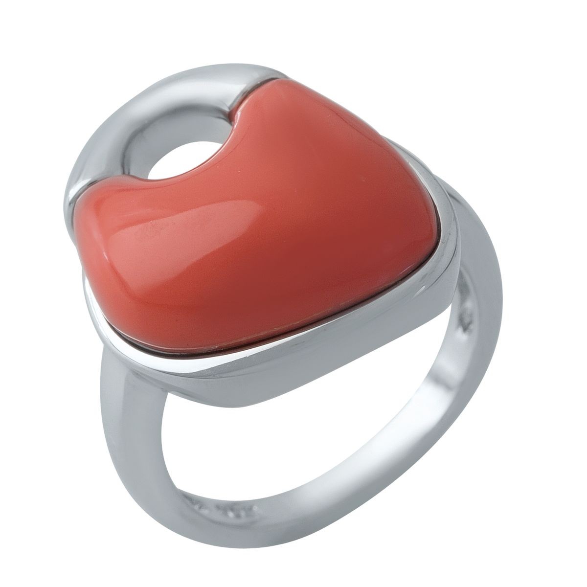 

Серебряное кольцо SilverLine с кораллом 17.5 размер