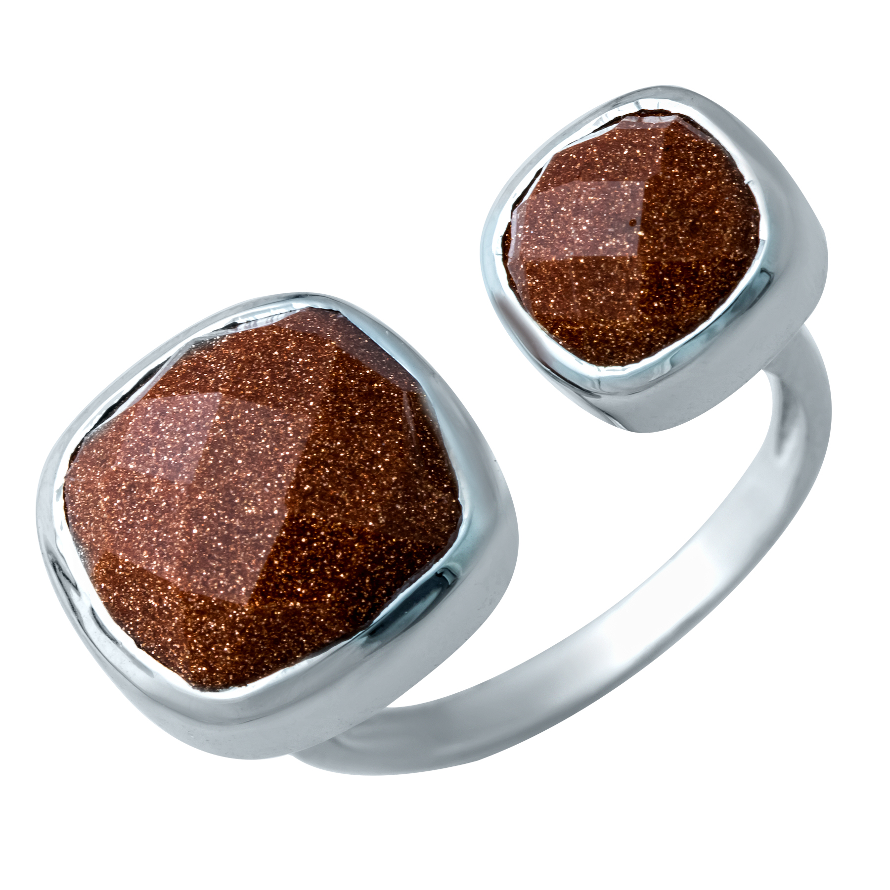 

Серебряное кольцо SilverLine с натуральным авантюрином 17 размер