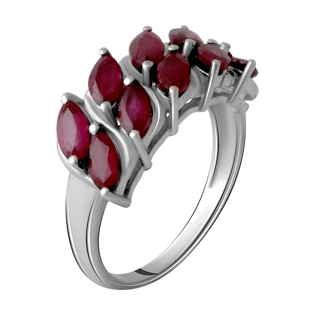 

Серебряное кольцо SilverLine с натуральным рубином 3.6ct 19 размер