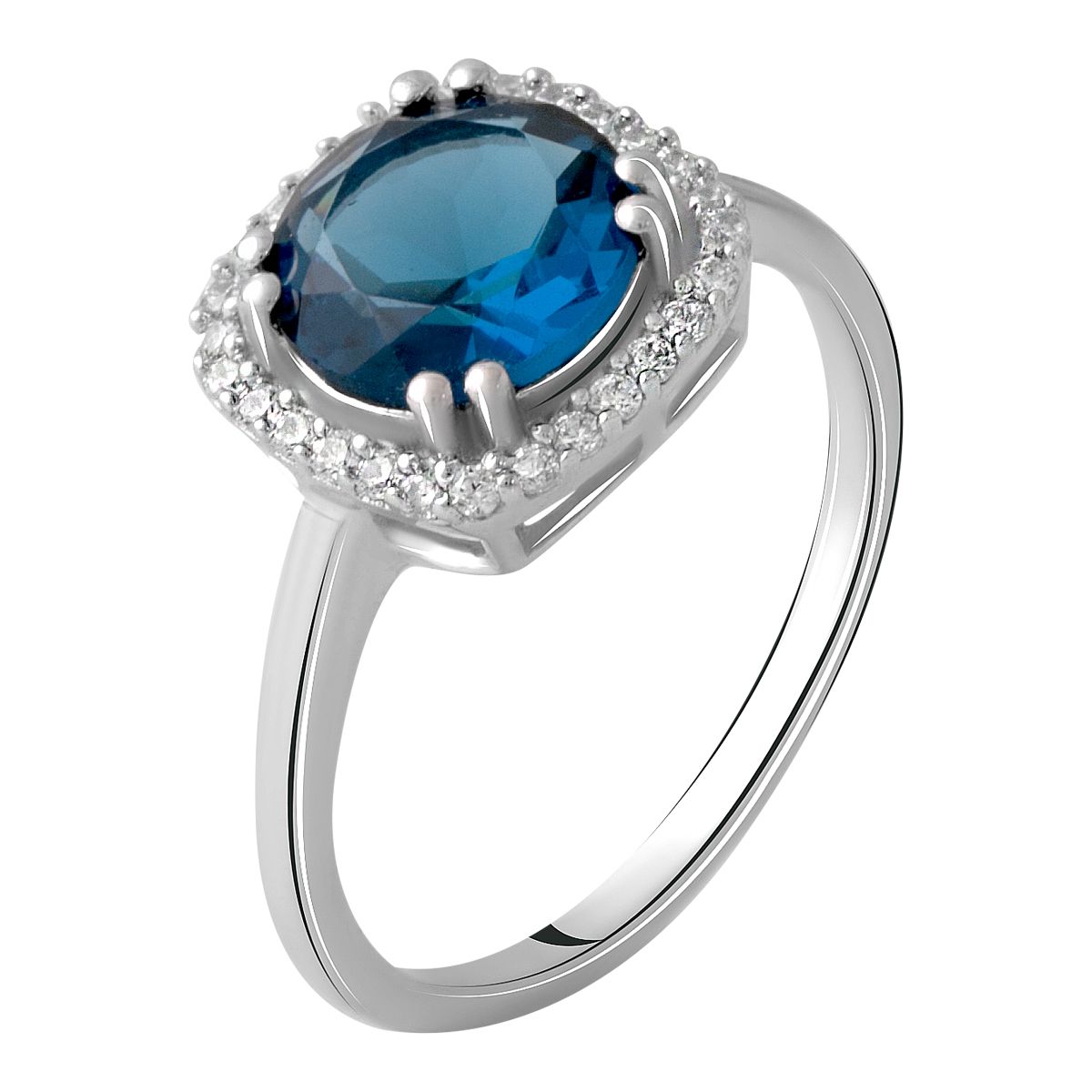 

Серебряное кольцо SilverLine с топазом Лондон Блю 1.613ct 17 размер