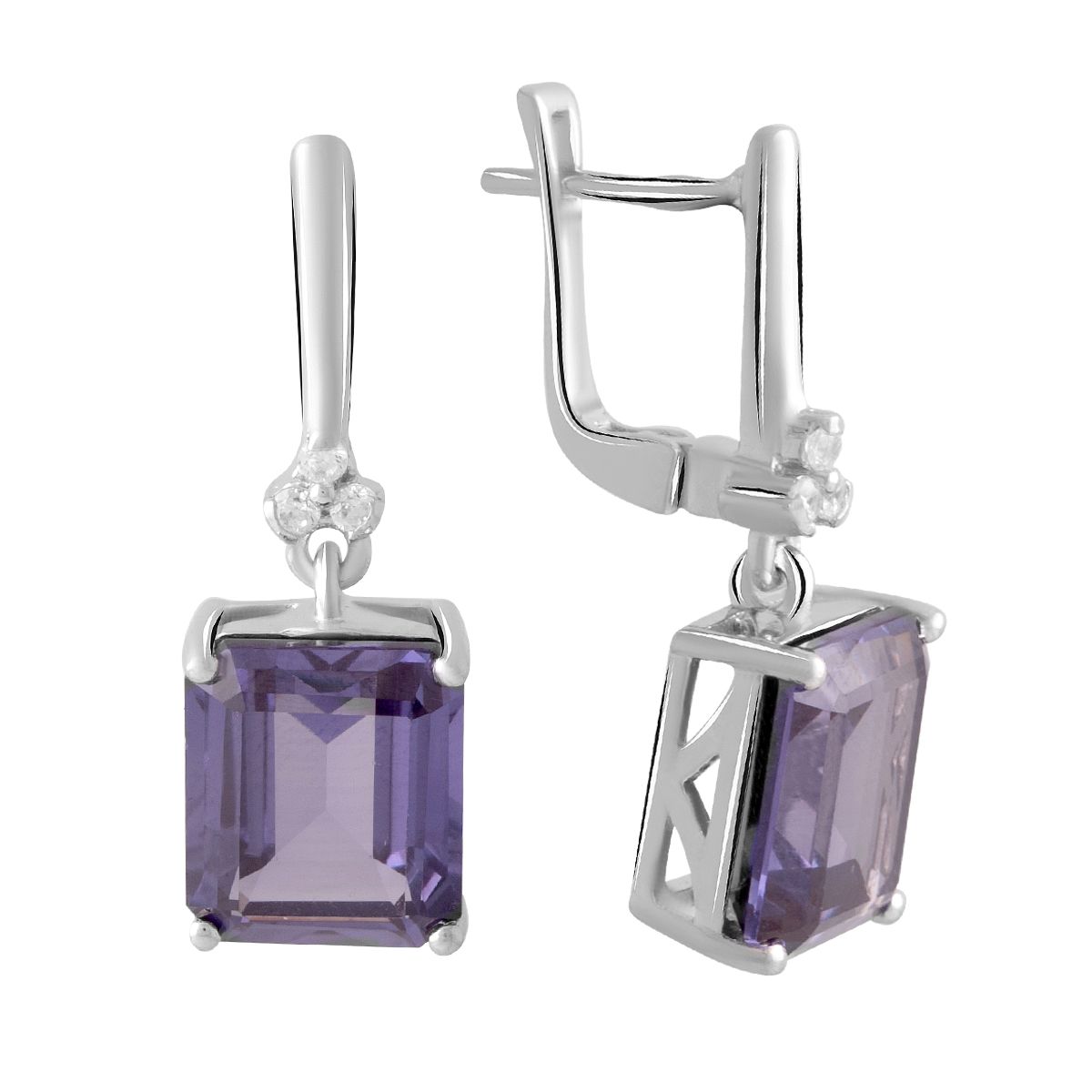 

Серебряные серьги SilverLine с олександритом 16.11ct