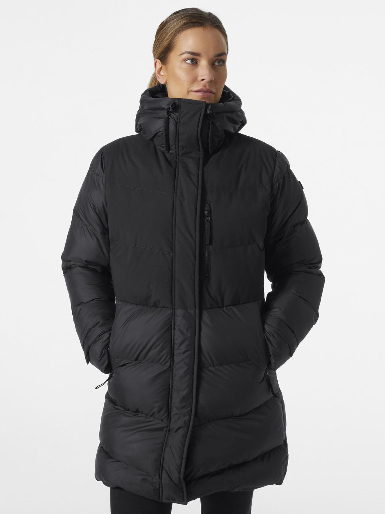 Акція на Куртка зимова жіноча Helly Hansen W Explorer Puffy Parka 54011-990 XS Чорна від Rozetka