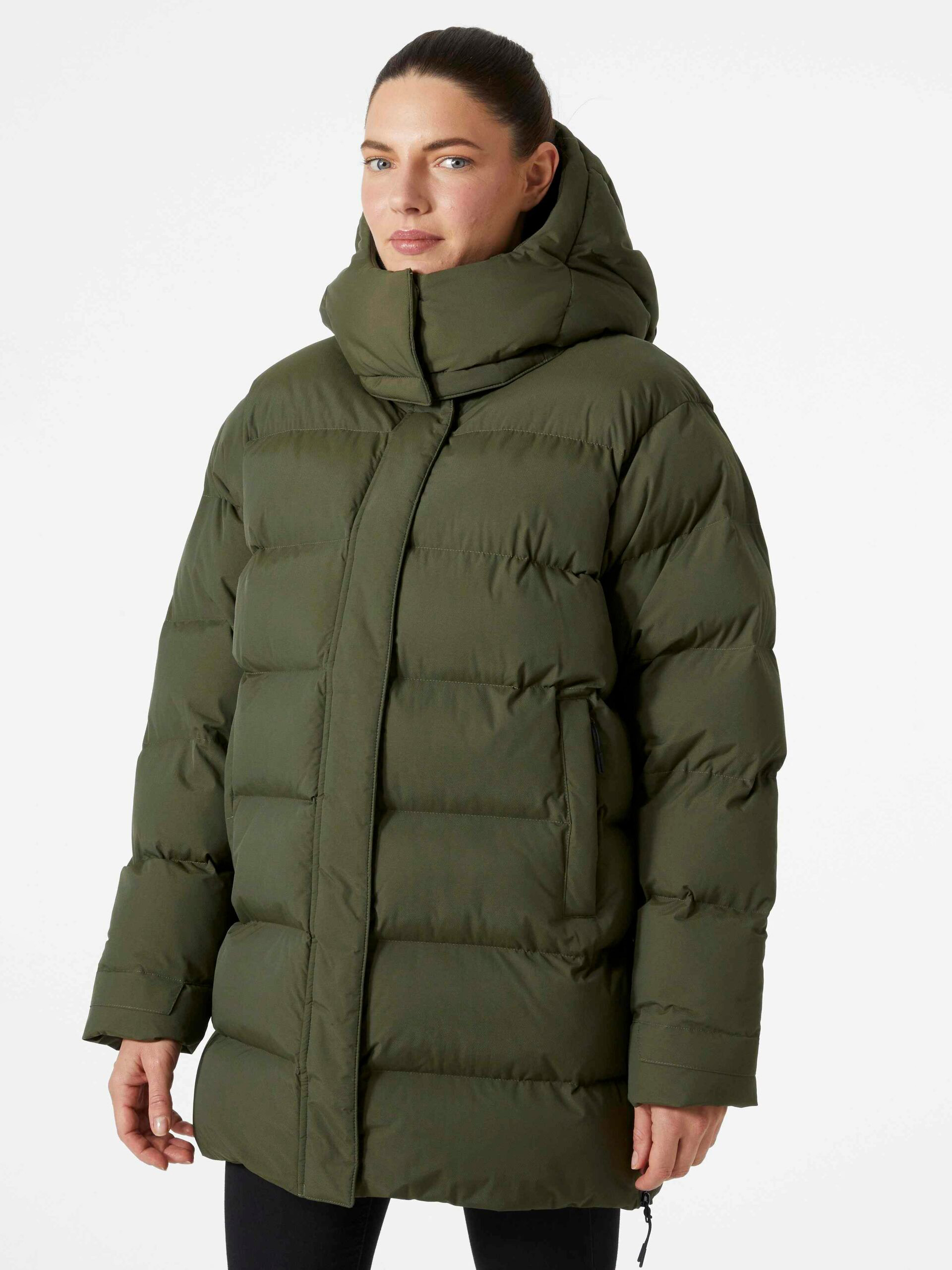 Акція на Куртка зимова жіноча Helly Hansen W Aspire Puffy Parka 53515-432 L Зелена від Rozetka