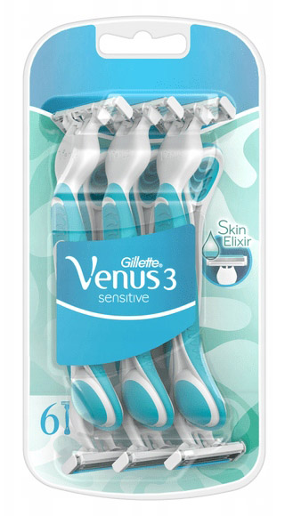 Станки для бритья Gillette Simply Venus 3 Sensitive 6 шт (7702018487158 ...