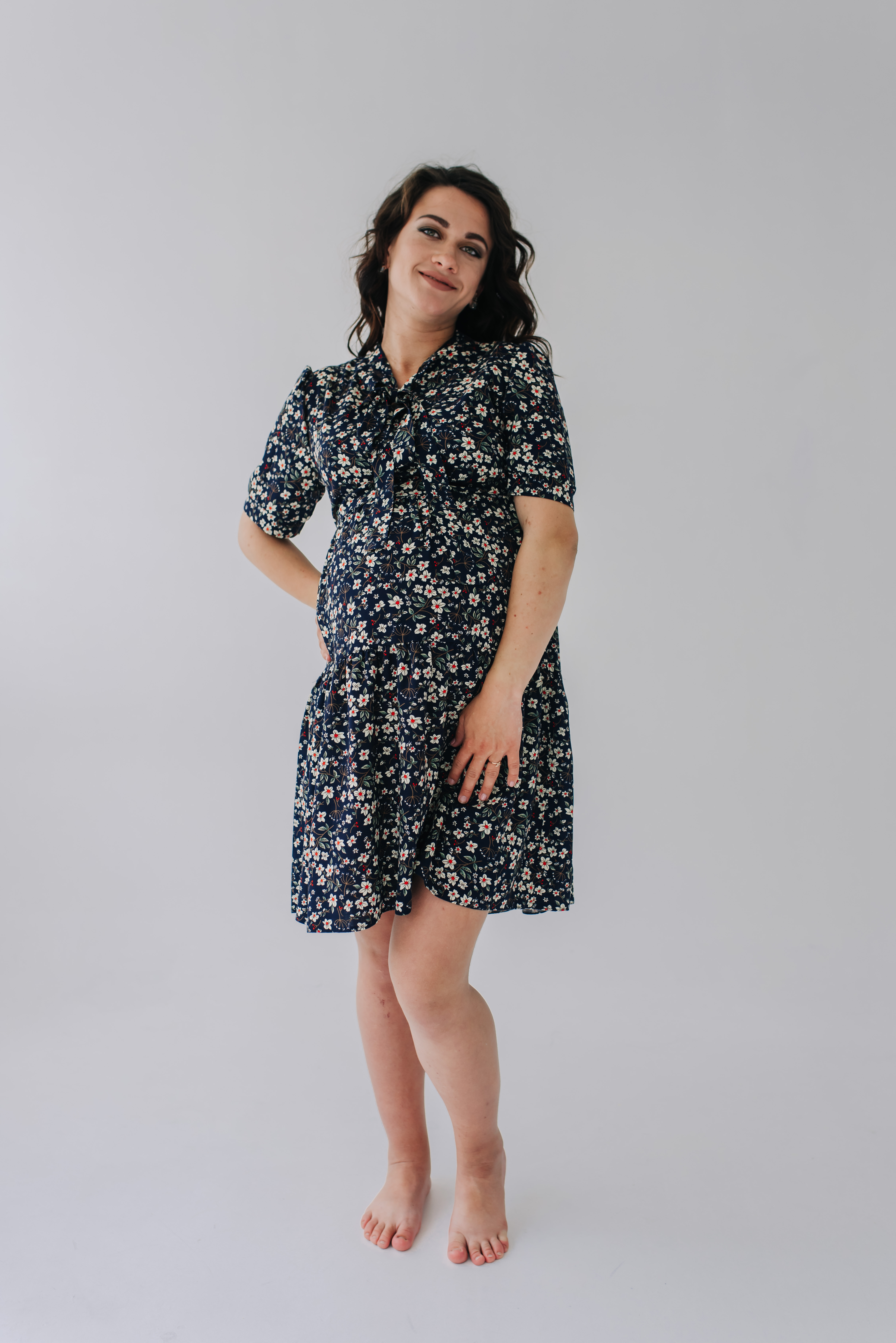 

Сукня для вагітних Makosh.TOP Ріель L Темно-синій (М506-С)