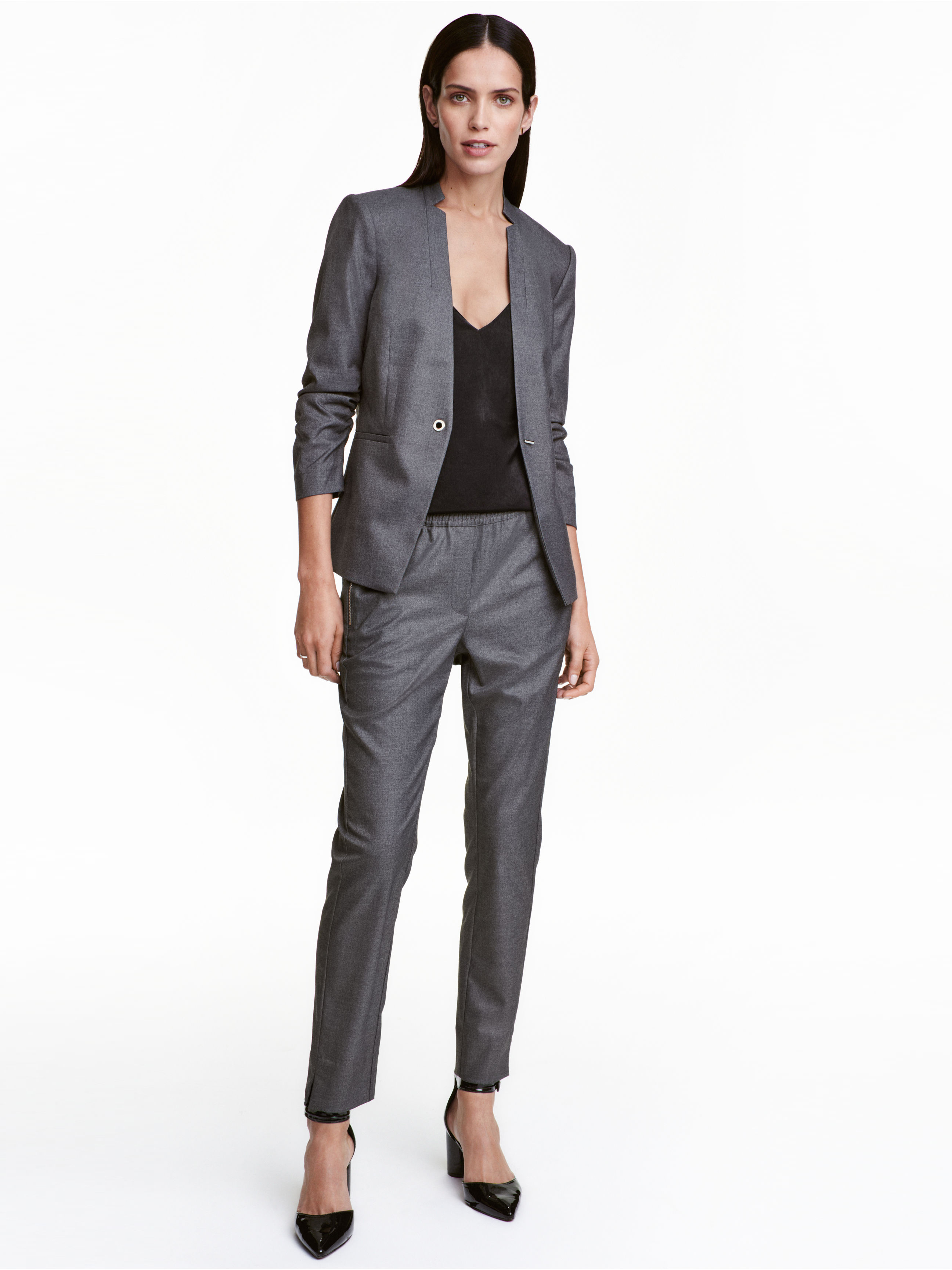 

Брюки H&M 3728864 32 Серый меланж