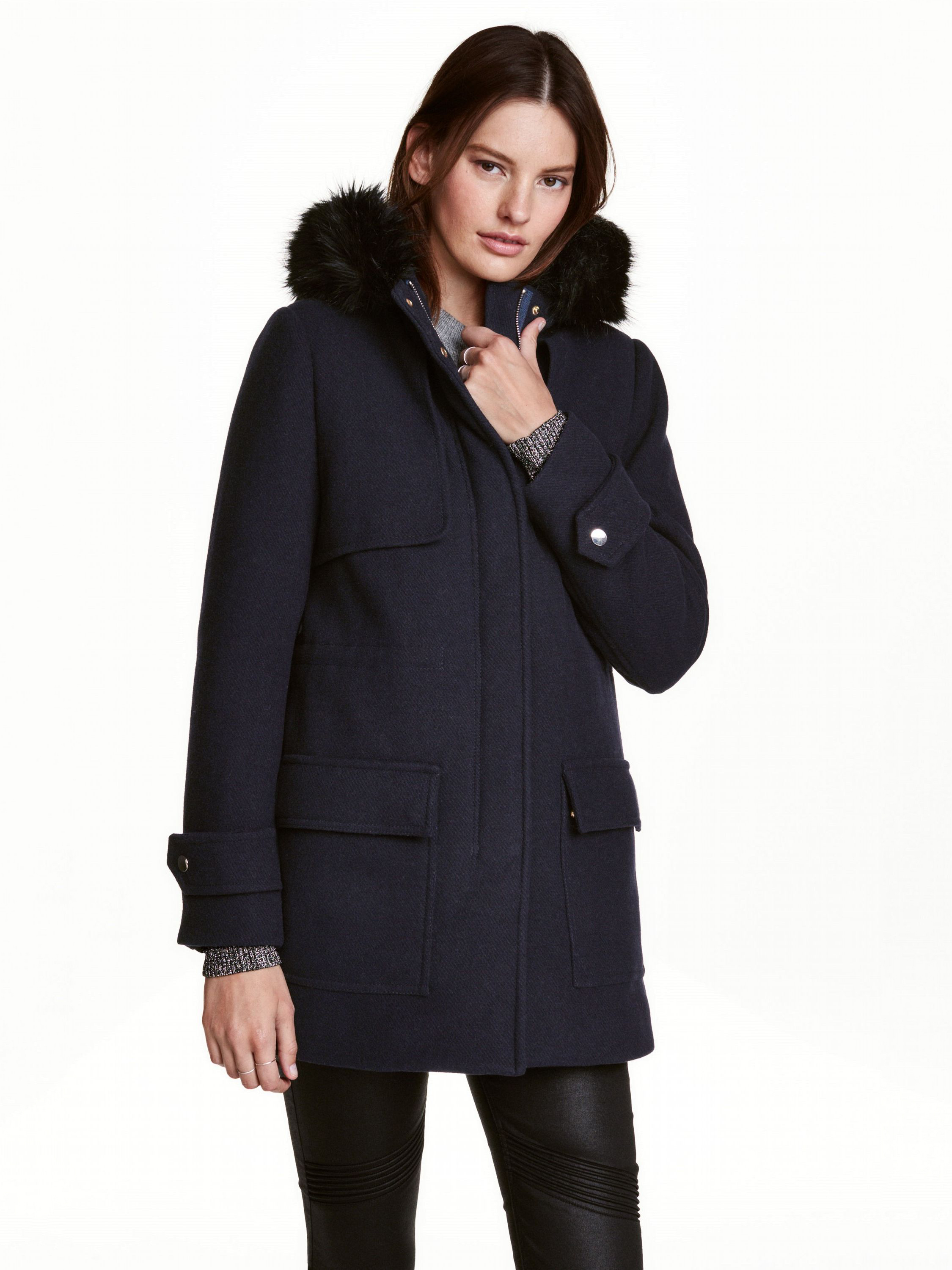 

Парка H&M 4061304 32 Темно-синяя