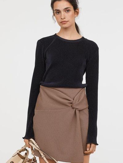 

Юбка H&M 060714367 L Коричневая с черным