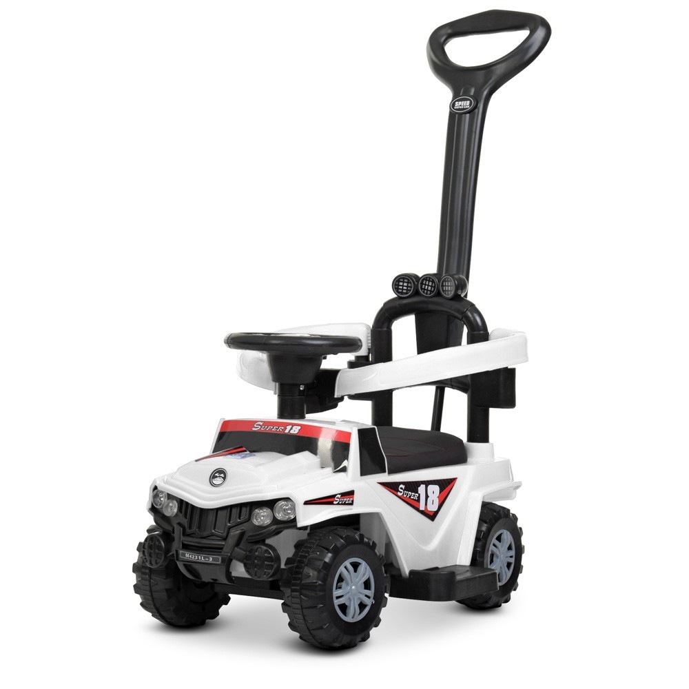 Детская белая машинка каталка толокар Bambi Racer M 4231L-1 ...