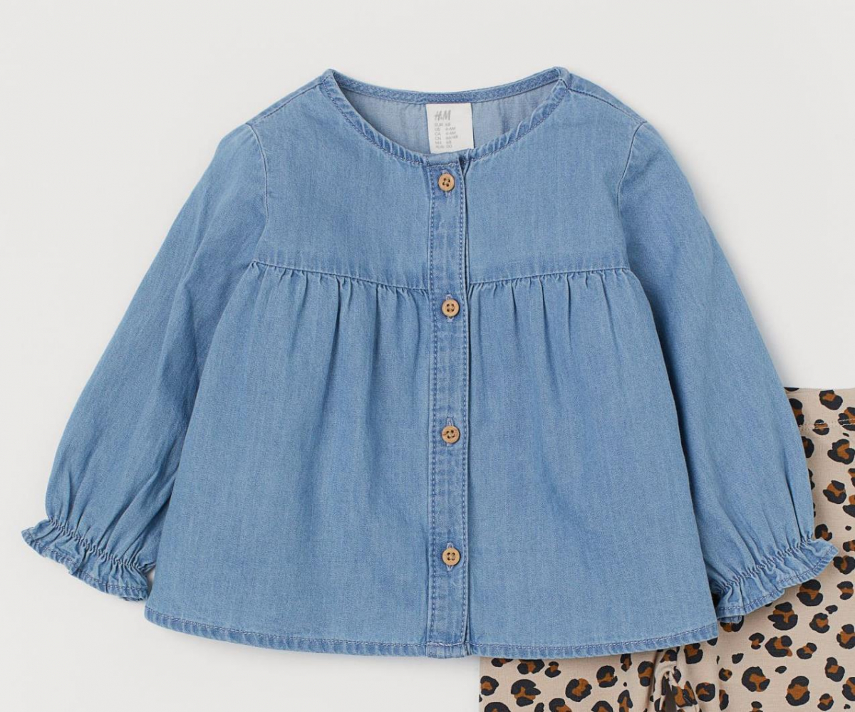 

Туника для девочки H&M 0806713001 68 СМ Голубой 62364
