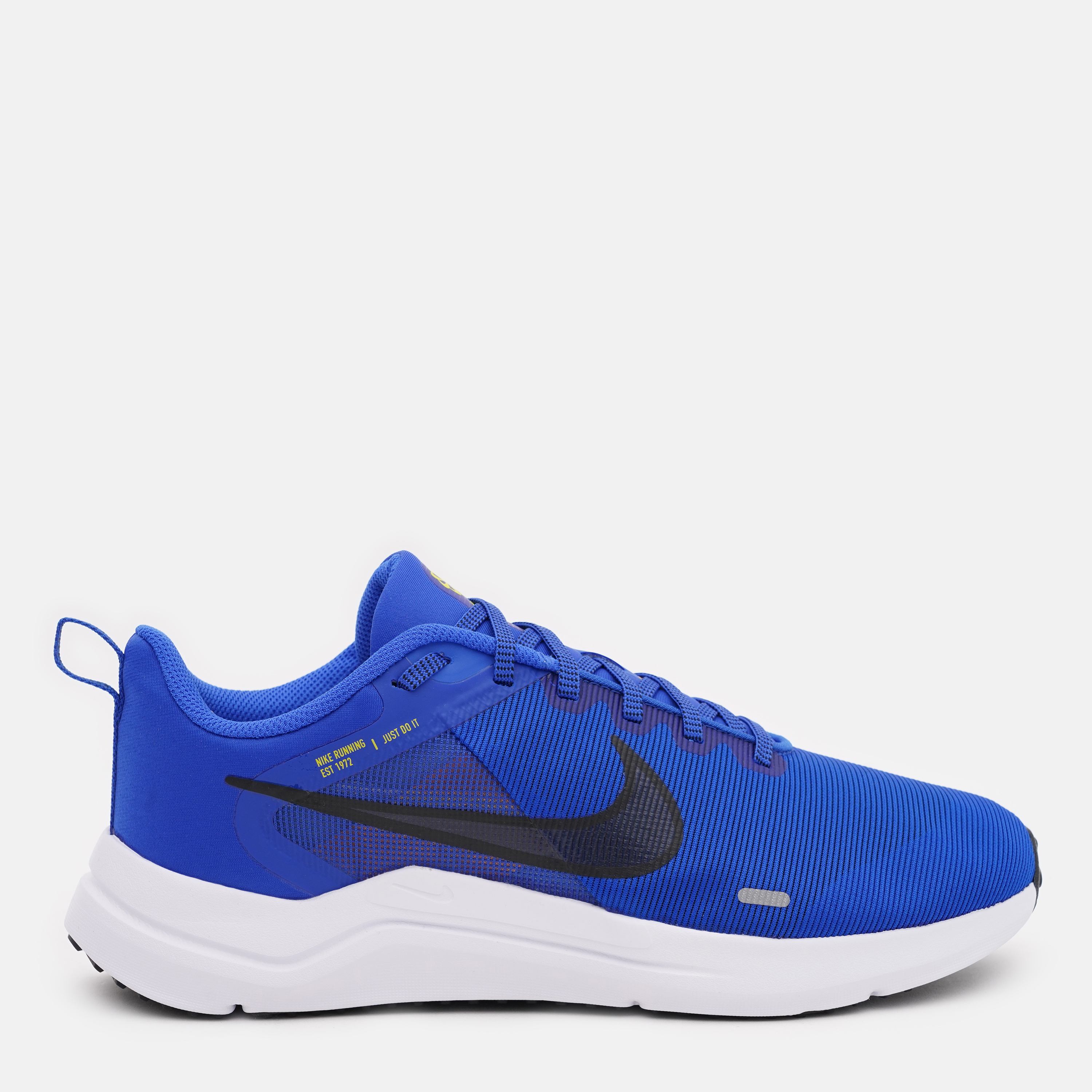 Акція на Чоловічі кросівки для бігу Nike Downshifter 12 DD9293-402 47.5 (13US) 31 см Racer Blue/Black-High Voltage-Sundial від Rozetka