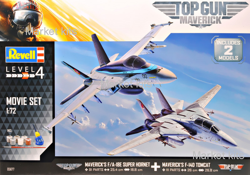 

Подарочный набор с истребителями F-14D + F/A-18E "Лучший стрелок 2" 1:72 Revell (RVL-05677)
