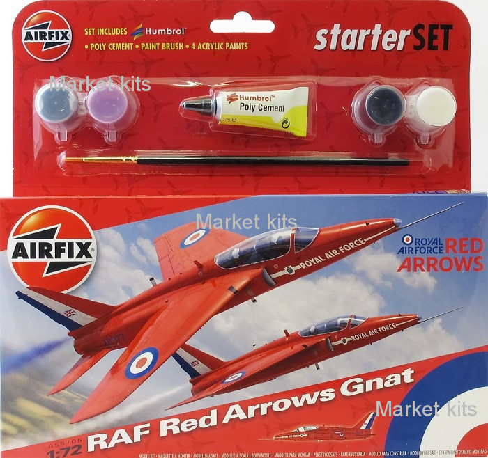

Подарочный набор с моделью самолета Red Arrows Gnat 1:72 Airfix (AIR55105)