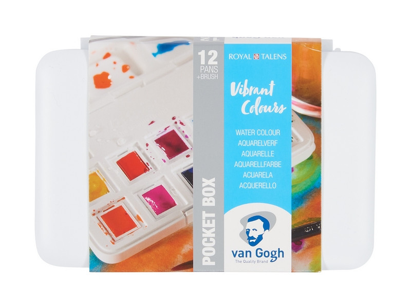 

Краски акварельные Royal Talens Van Gogh Pocket box VIBRANT COLOURS набор 12цв. (8712079422820)