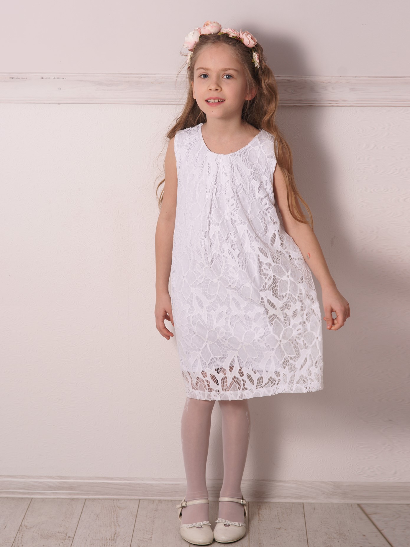 Акція на Дитяча сукня для дівчинки Look Made With Love 121B 128/134 см Біла від Rozetka