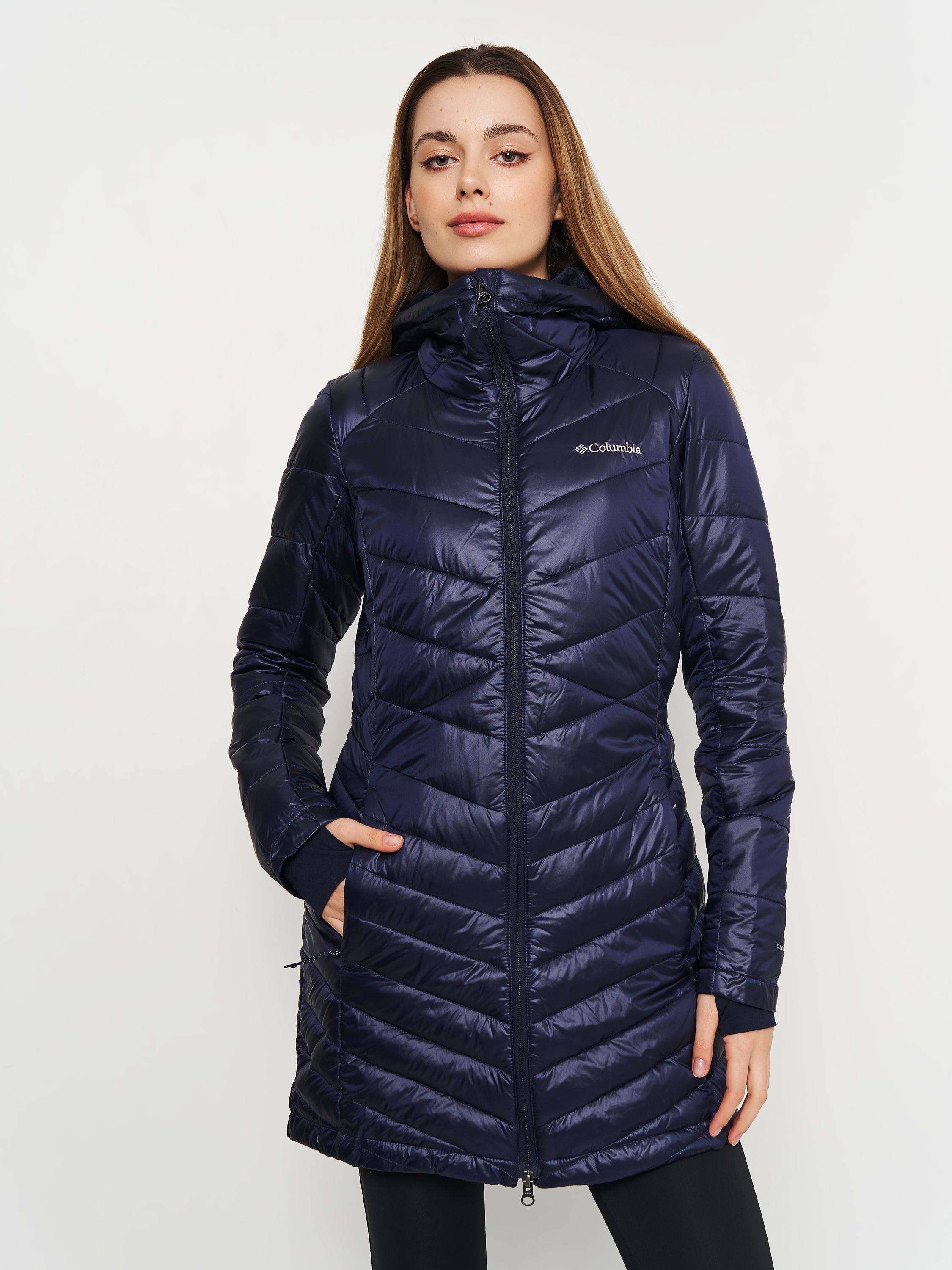 Акція на Куртка зимова жіноча Columbia Omni-Heat Joy Peak Mid Jacket 1982661-472 S Темно-синя від Rozetka