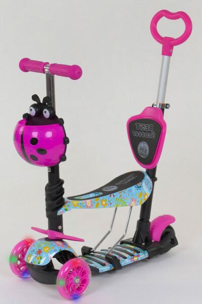 

Детский Самокат 5 в 1 с родительской ручкой и сиденьем Scooter Dream (s2122)