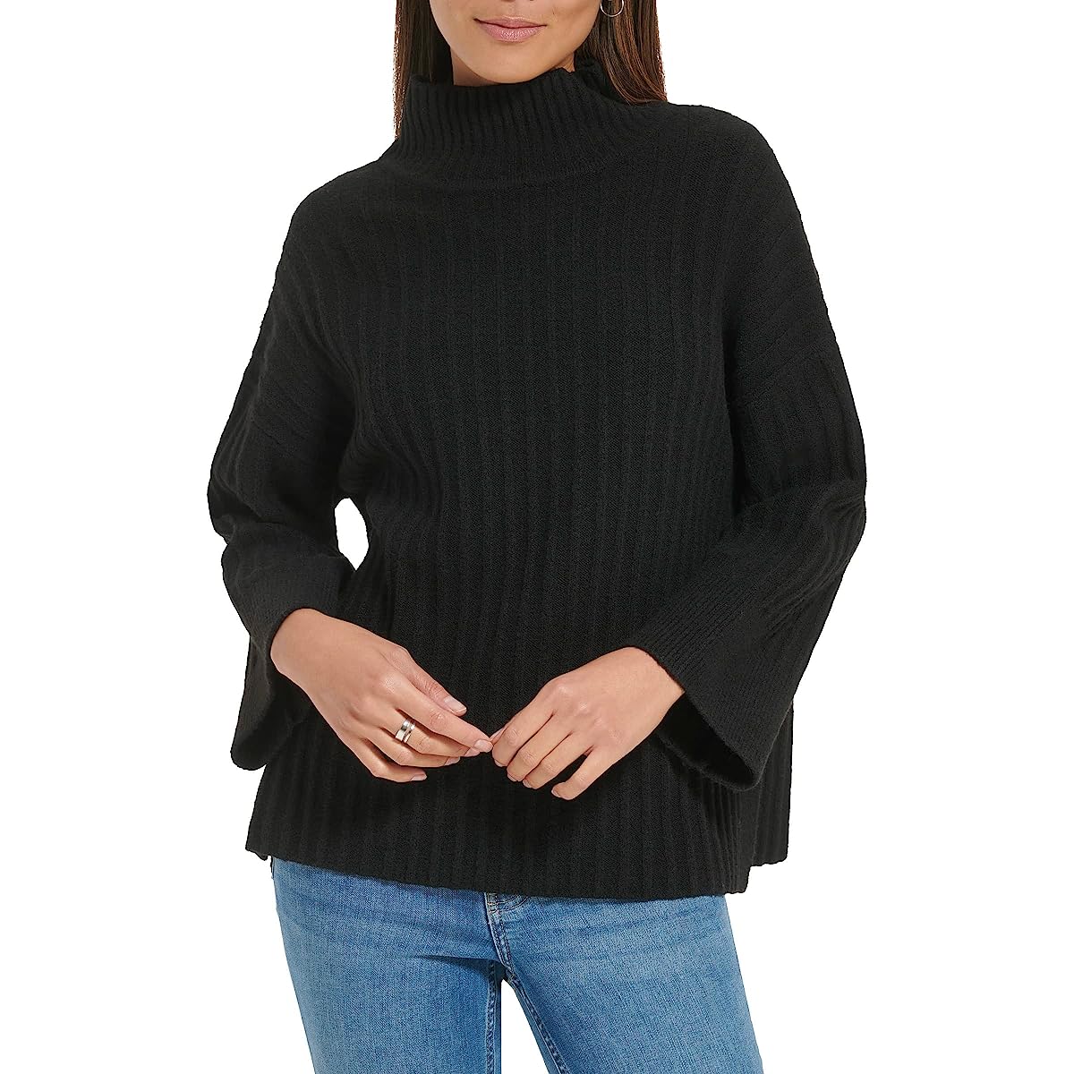 Свитер Calvin Klein Wide Rib Rglan Sleeve Black, M (46) (11800006) от ...