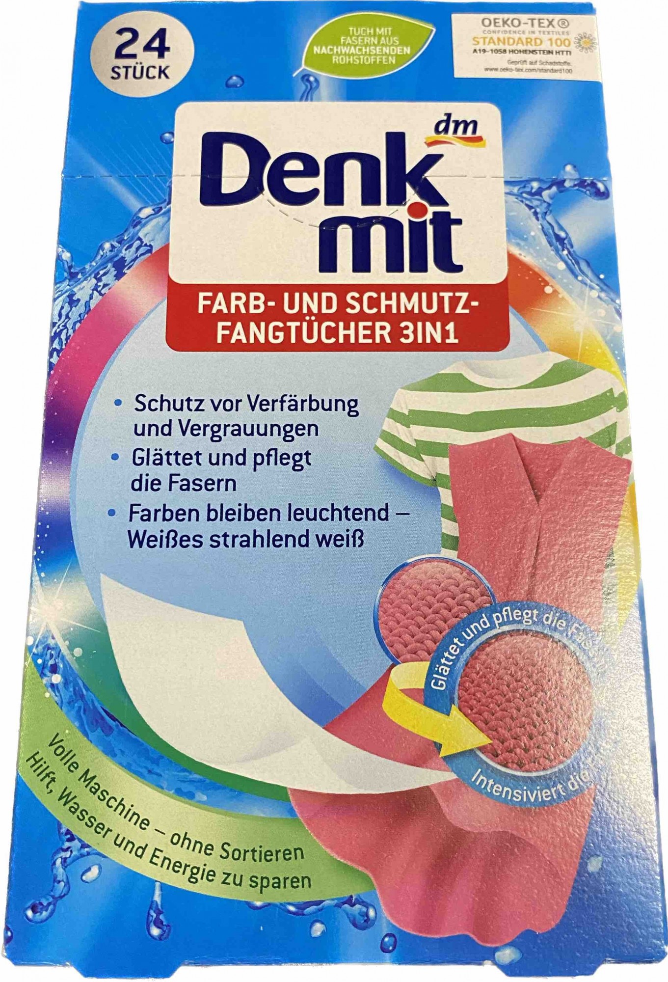 Серветки для прання линяючих речей Denkmit Color 24 шт – фото, отзывы ...