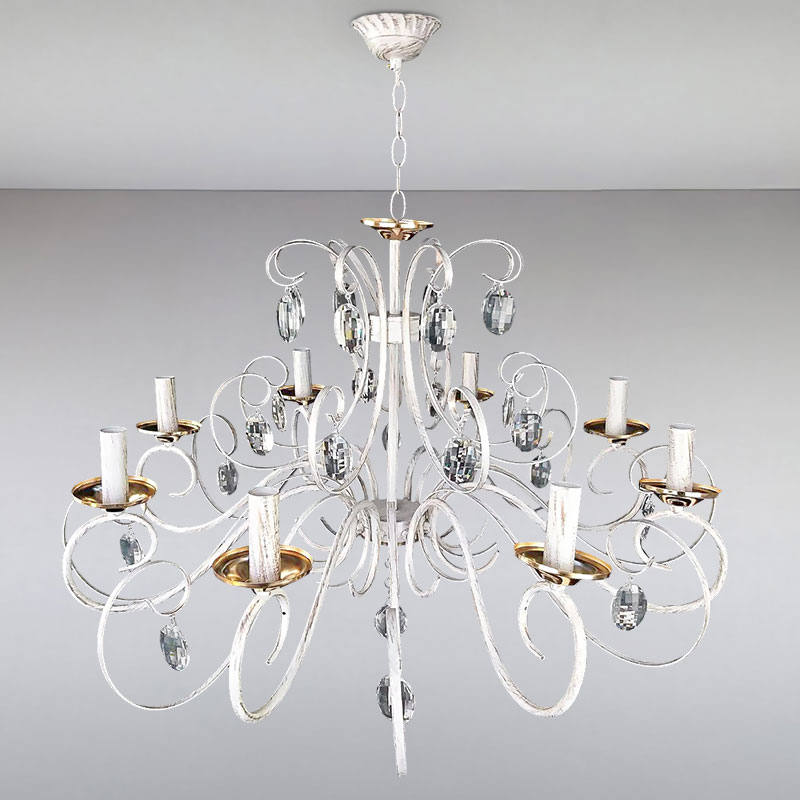 

Люстра подвесная хрустальная Light House NM-15304/8 белая