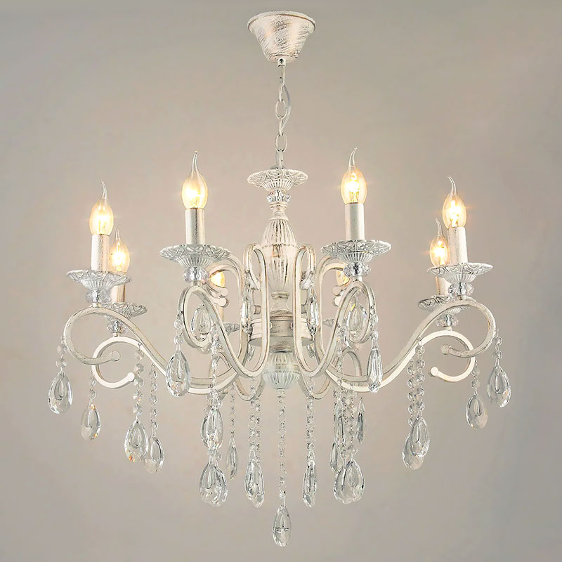 

Люстра подвесная хрустальная Light House NM-15305/8 E14 белая