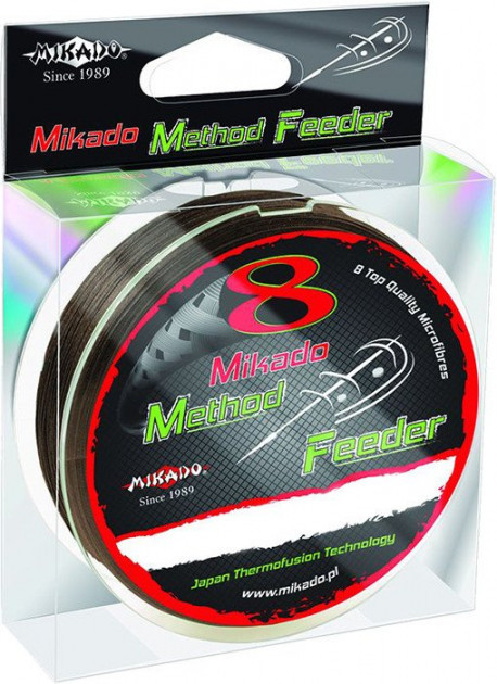 

Шнур рыболовный Mikado 8 Octa Method Feeder Braid 300м 0,10мм 7,75кг brown