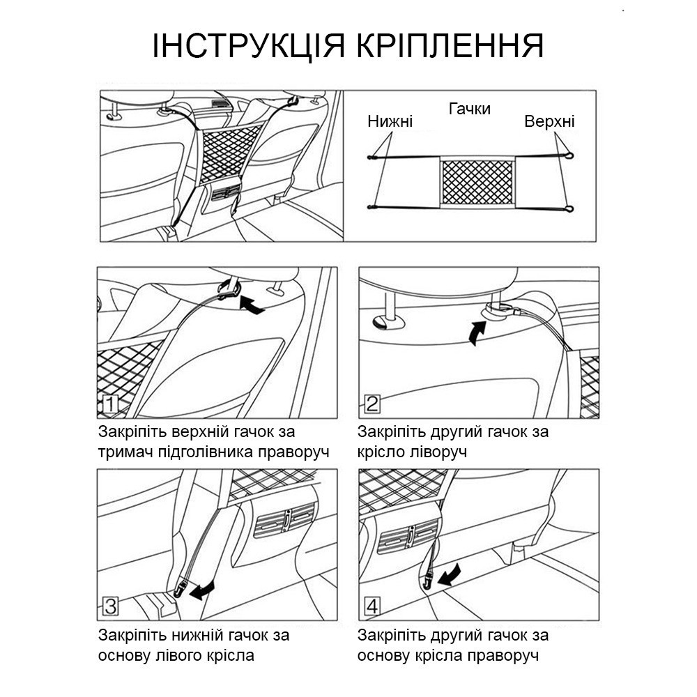 Сетка-органайзер 25х30 см «карман» в авто на спинку и между сиденьями  (чёрная) – фото, отзывы, характеристики в интернет-магазине ROZETKA от  продавца: Kormud | Купить в Украине: Киеве, Харькове, Днепре, Одессе,  Запорожье, Львове