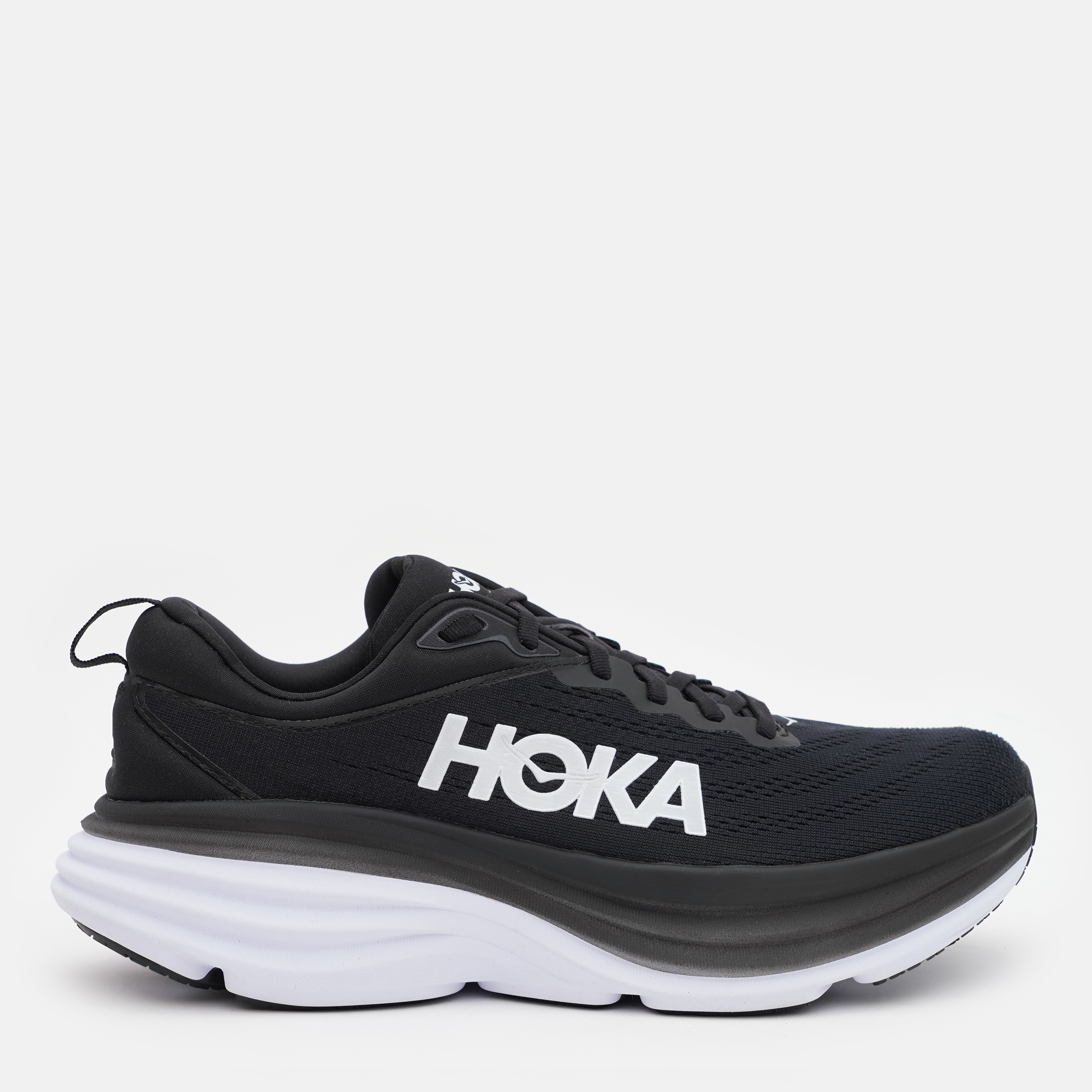 Акція на Чоловічі кросівки для бігу HOKA ONE ONE Bondi 8 1123202-BWHT 40.6666666666667 25.5 см Чорні від Rozetka