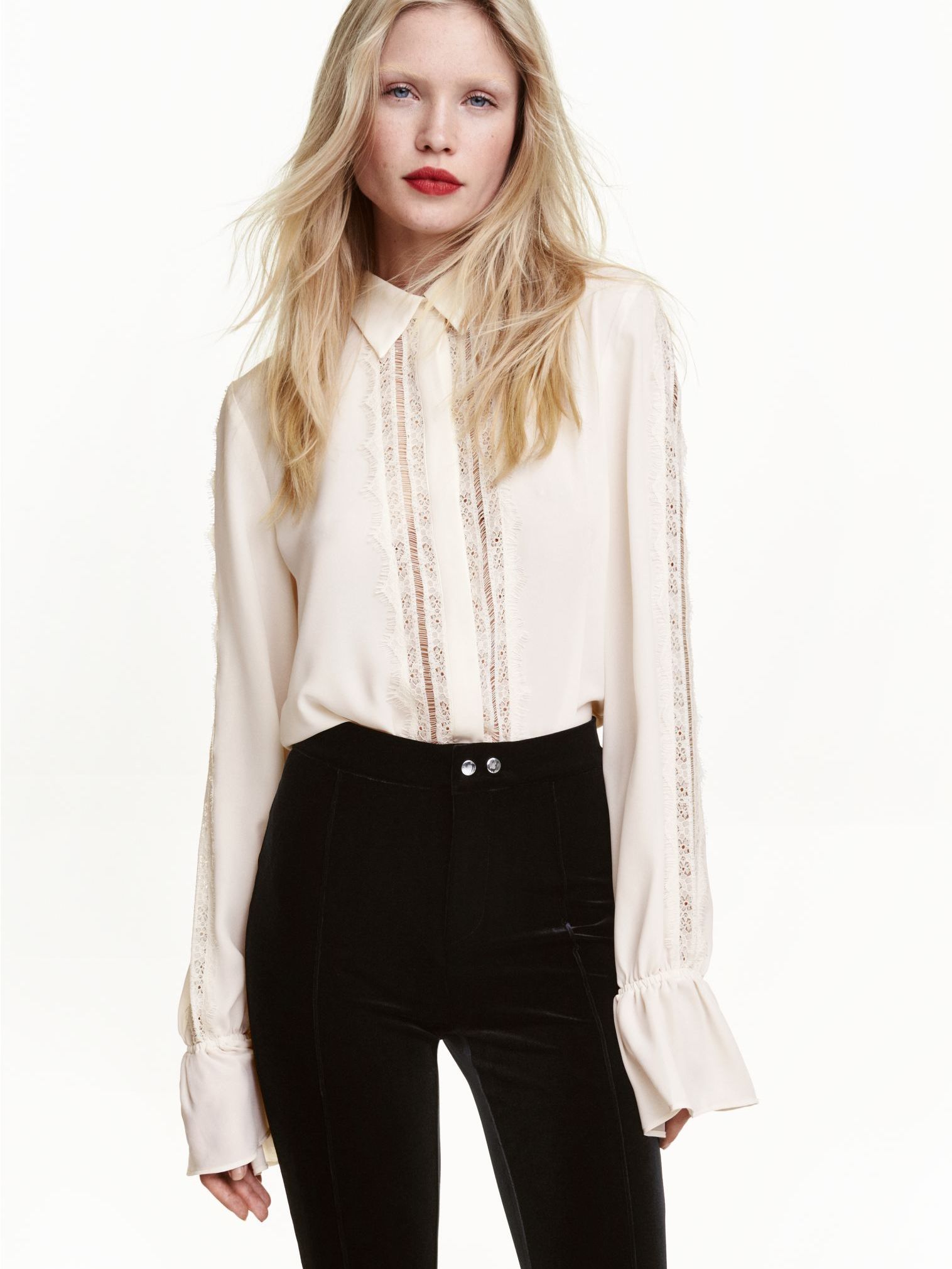 

Блузка H&M 0437741  Белая, Блузка H&M 0437741 32 Белая