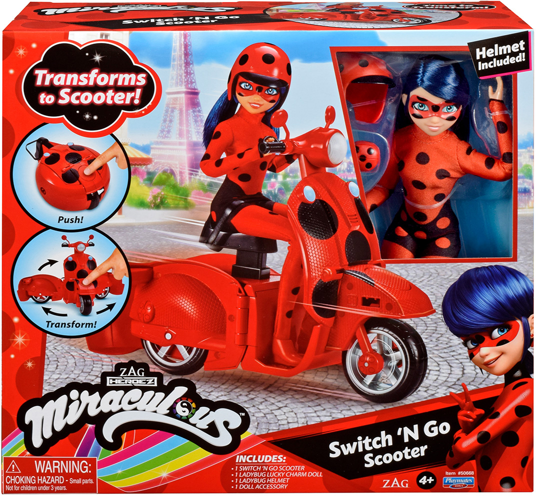 NEW Miraculous Ladybug Switch N Go Scooter Transforming & Fashion Doll  Playset